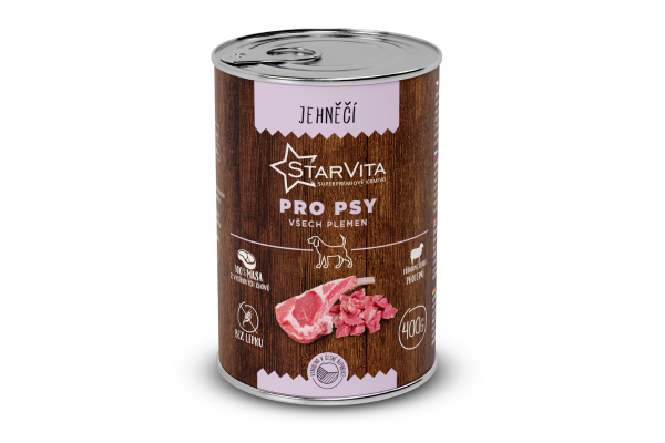 5178_2krm1141.png StarVita šunų konservuotas maistas su ėriena – 400 g - Image 1