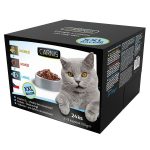 Kačių konservuotas maistas maišeliais su paukštiena, jautiena ir lašiša – 24 × 100 g