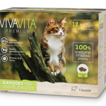 VivaVita kačių konservuotas maistas maišeliais su jautiena – 12 × 85 g
